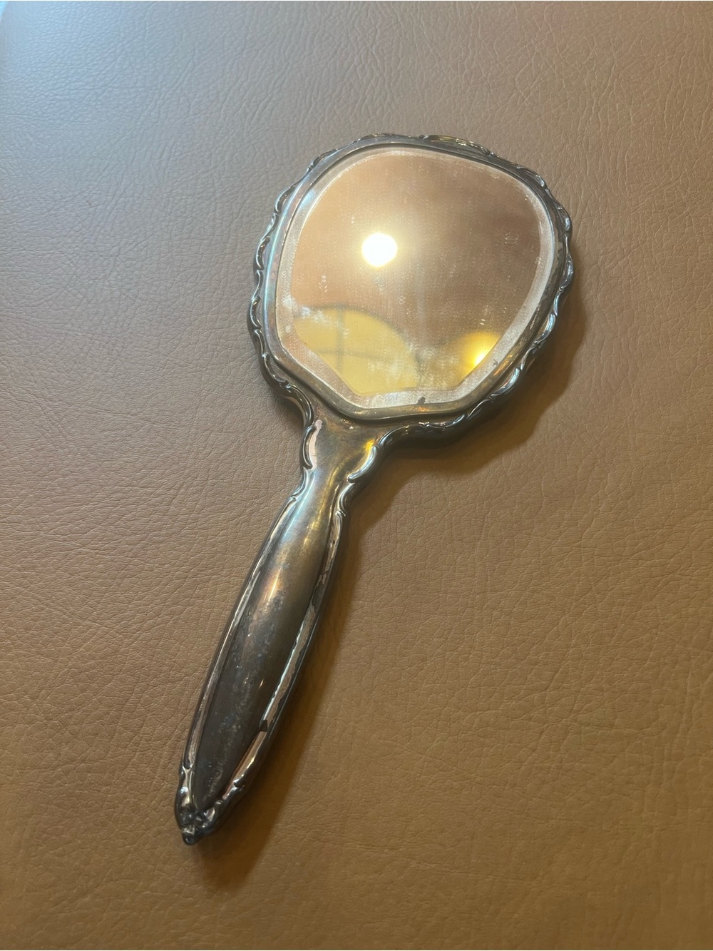 Antique Silver Hand Mirror - Classic Silver Finish